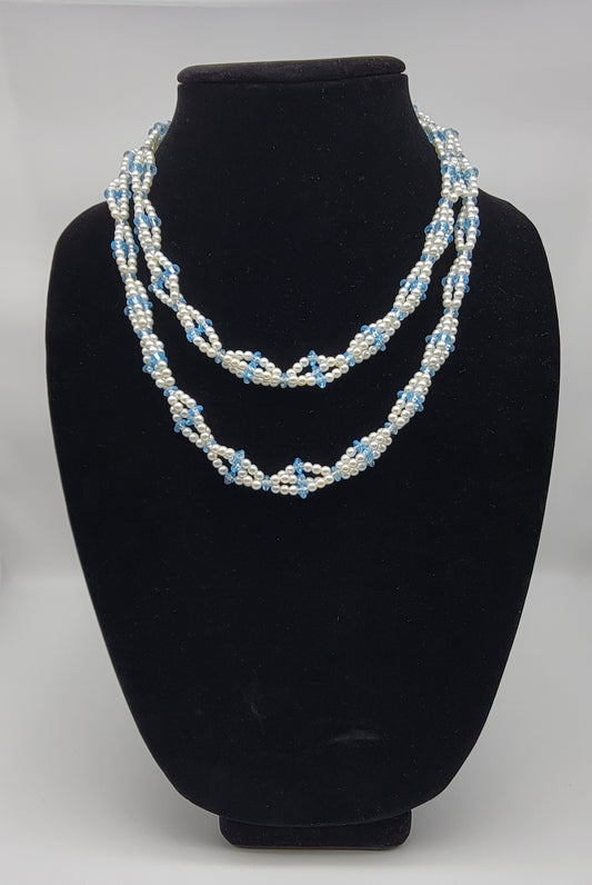 "Pearls and Icey Blue" Necklace