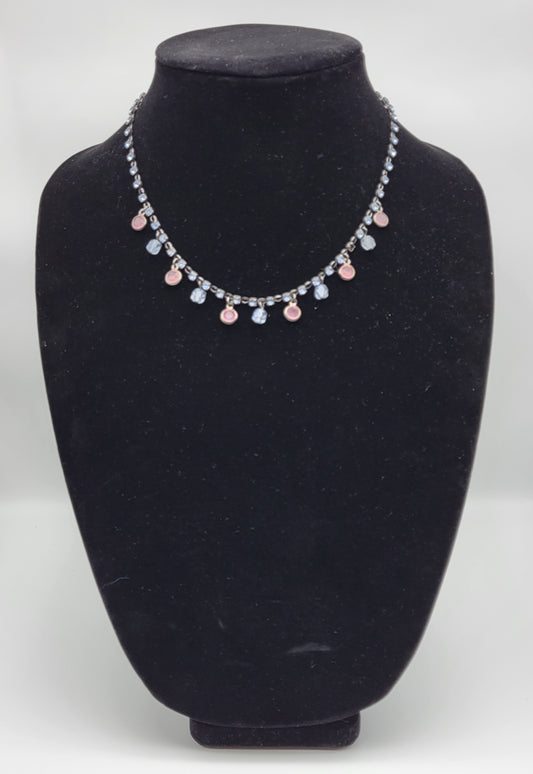 "Pink and Blue" Necklace