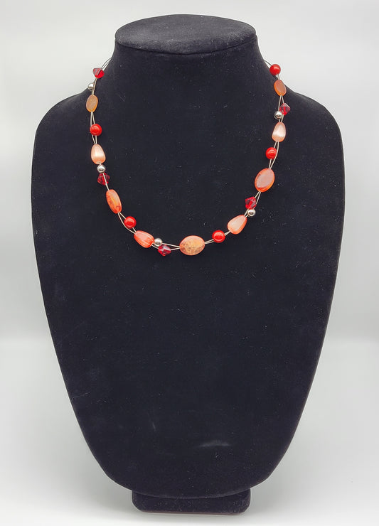 "Peaches and Cherries" Necklace