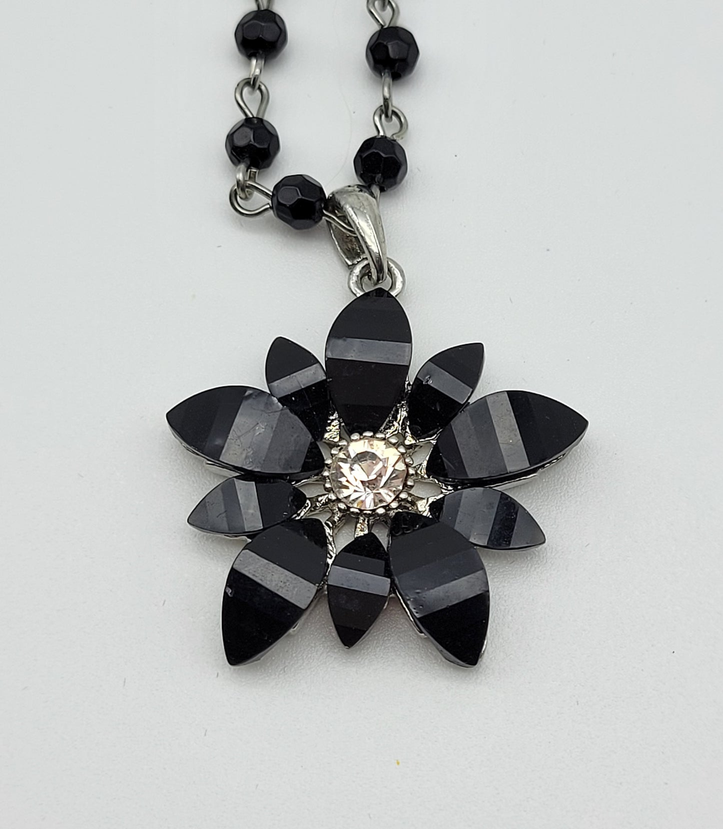 "Onyx Flower" Necklace