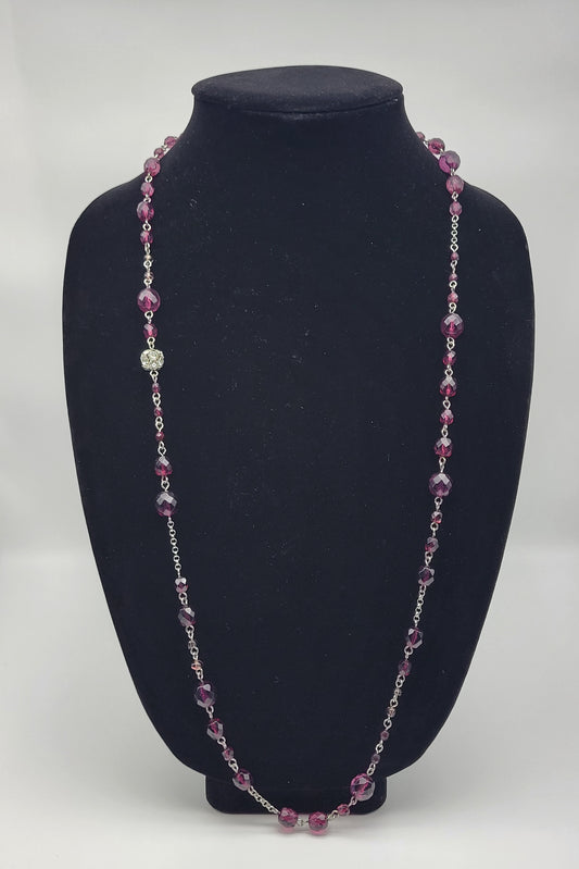 "Purple Sparkle Drops" Necklace