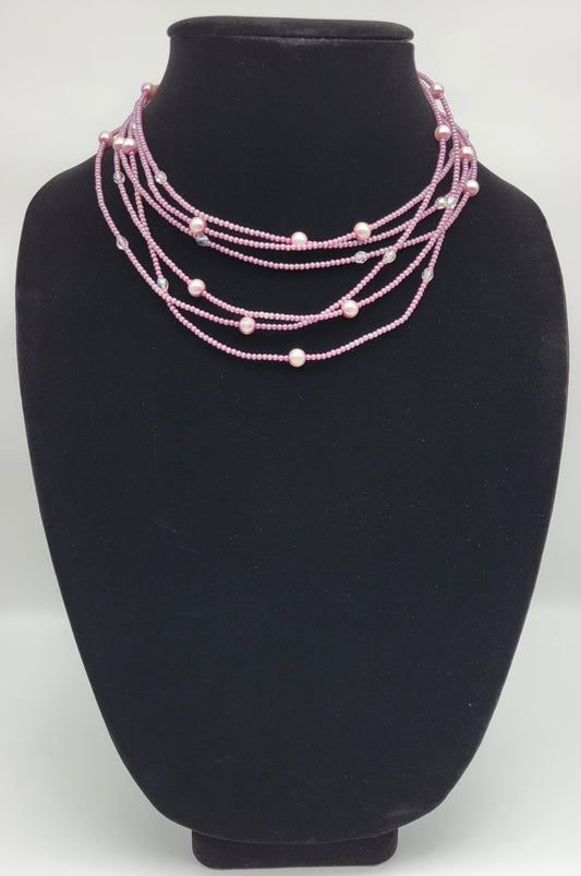 "Little Purple Pearls" Necklace