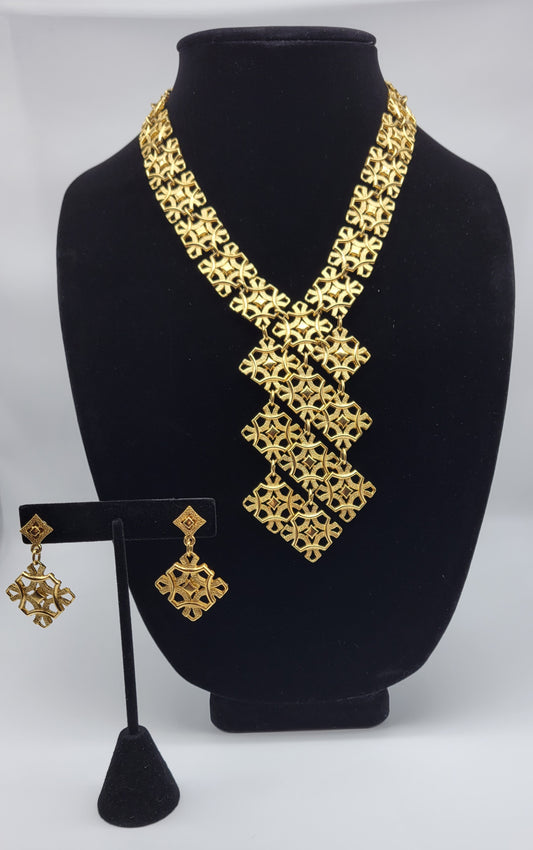 "Modern Egypt" Necklace and Earring Set