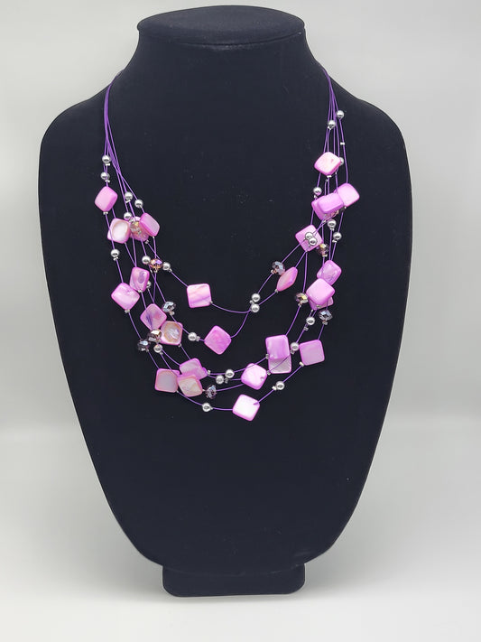 "Purple Tiles" Necklace