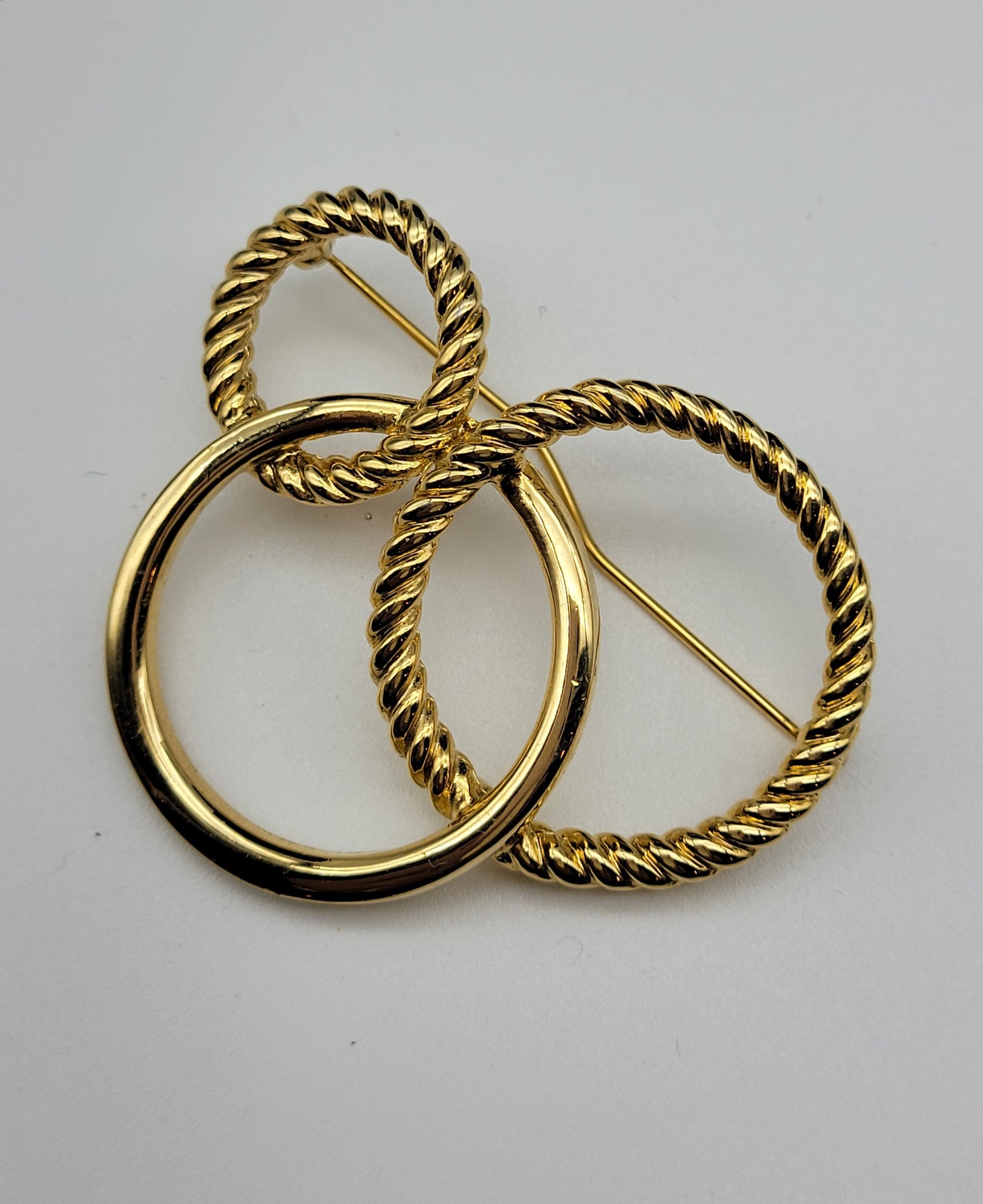 "Golden Rings" Brooch